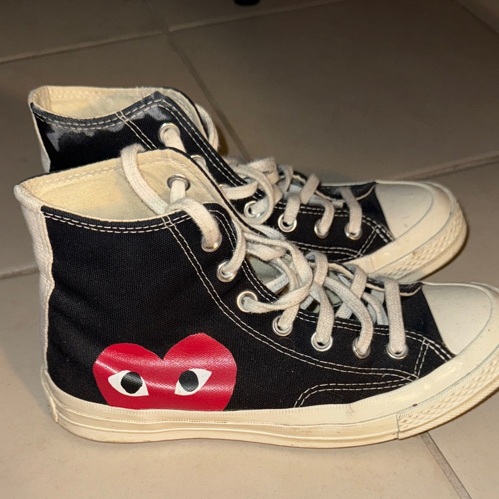 cdg x converse high tops
